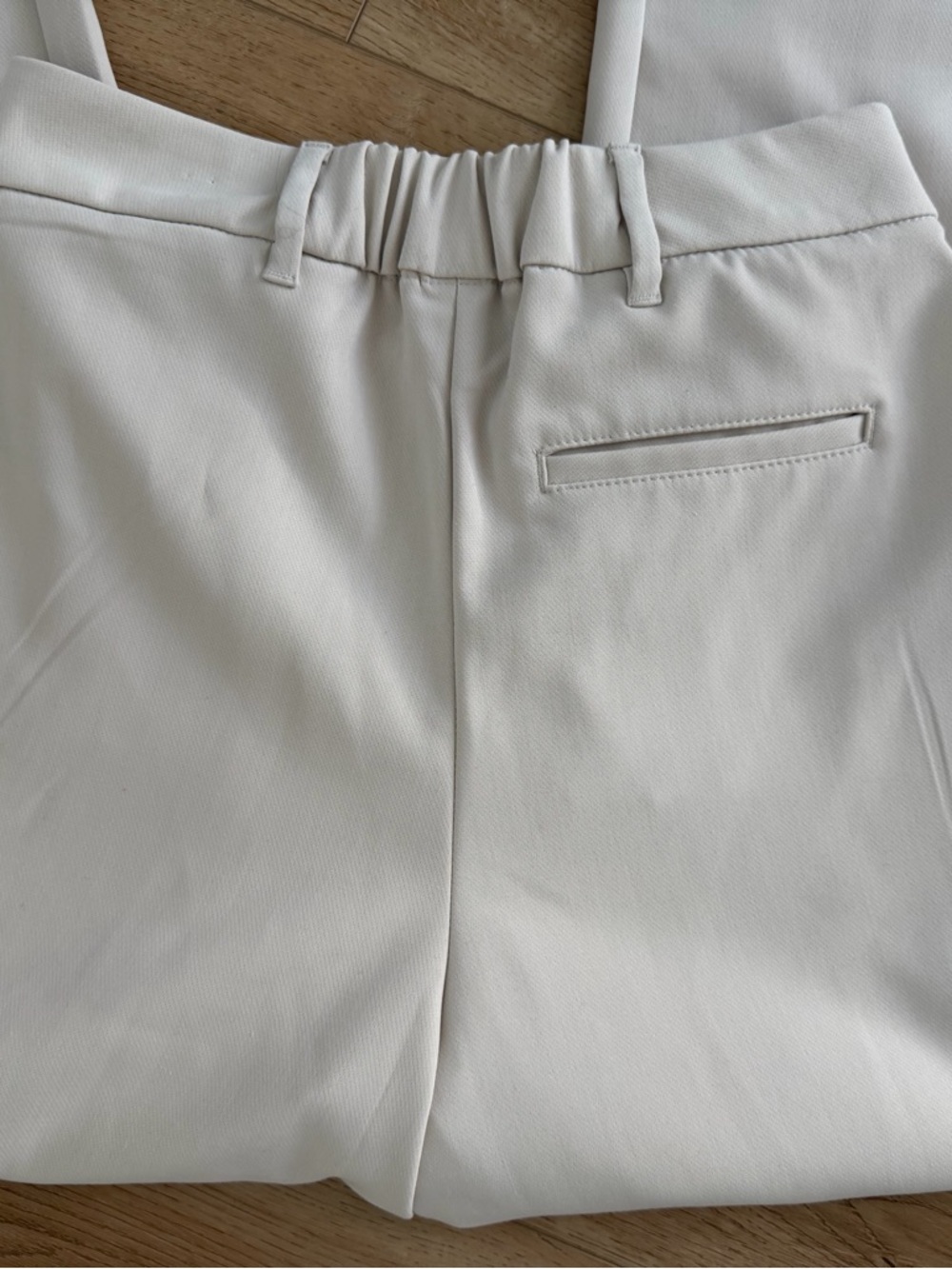 Old Navy Cream High-Rise Tailored Trousers